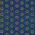 Shweshwe Round Blue with Yellow